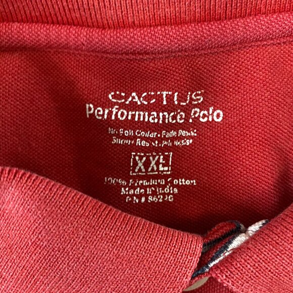 Cactus Performance Red Striped Polo Golf XXL - Picture 6 of 11